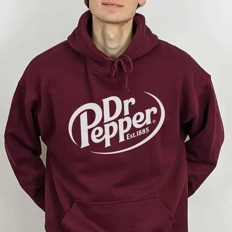 Dr Pepper Est. 1885 Hoodie - A timeless unisex cotton Hoodie for men and women. Soft, cozy, and perfect for any soda lover!